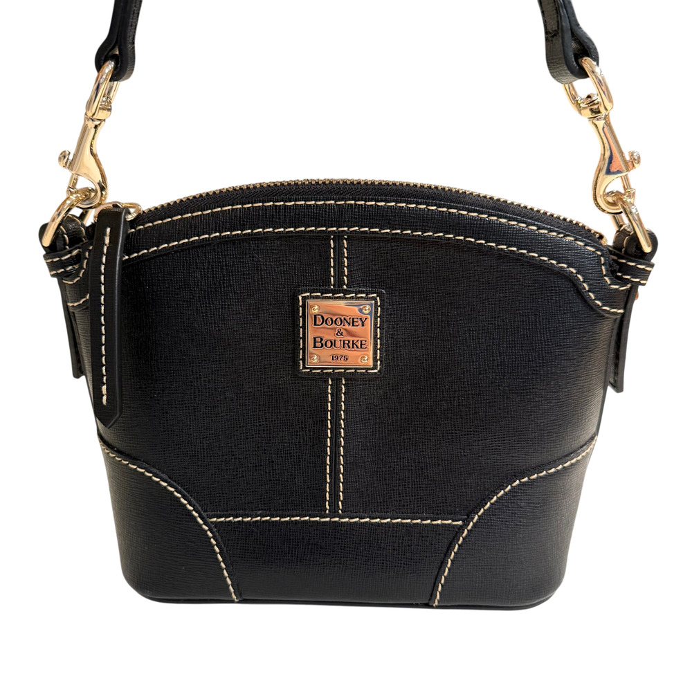 NWOT Dooney & Bourke Black Saffiano Leather Mini Crossbody w/ Adjustable Strap